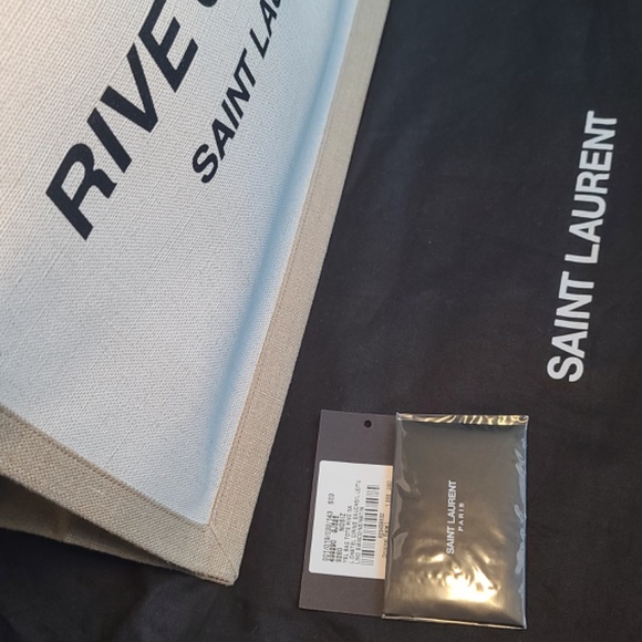 USED ONLY TWICE - RIVE GAUCHE 'LARGE' TOTE BAG IN PRINTED CANVAS AND LEATHER - Picture 3 of 17